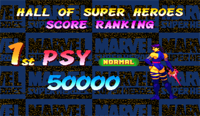 Marvel Super Heroes - Screenshot - High Scores Image