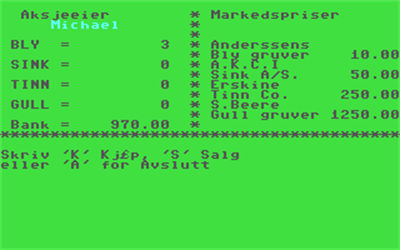 Aksjemarked - Screenshot - Gameplay Image
