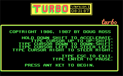 Turbo - Screenshot - Game Title Image