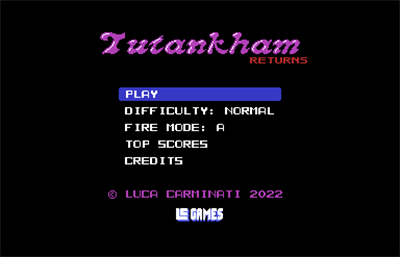 Tutankham Returns  - Screenshot - Game Title Image