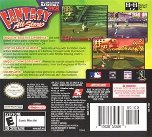 Major League Baseball 2K8: Fantasy All-Stars - Box - Back Image