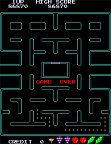 Pac-Man Plus - Screenshot - Game Over Image