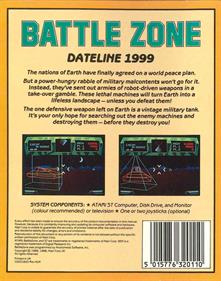 Battlezone - Box - Back Image