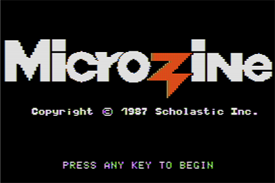 Microzine 19 - Screenshot - Game Title Image