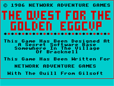 The Quest for the Golden Eggcup - Screenshot - Game Title Image