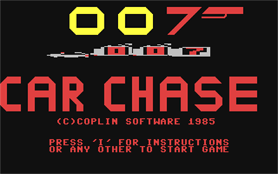 007 Car Chase - Screenshot - Game Title Image