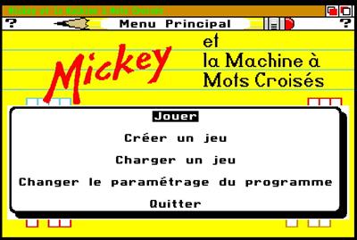 Mickey Et La Machine A Mots Croisés - Screenshot - Game Select Image