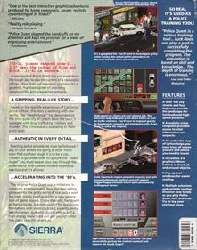 Police Quest: In Pursuit of the Death Angel (SCI) - Box - Back Image