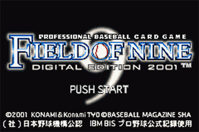 Field of Nine: Digital Edition 2001 - Screenshot - Game Title Image