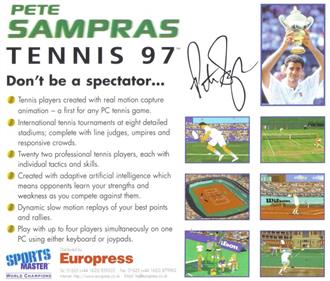 Pete Sampras Tennis 97 - Box - Back Image