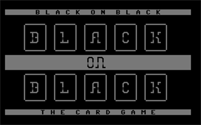 Black on Black: The Card Game - Screenshot - Game Title Image