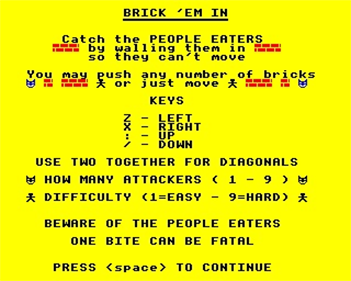 Brick 'Em In - Screenshot - Game Title Image