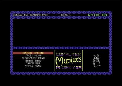 Computer Maniacs 1989 Diary - Screenshot - Game Select Image