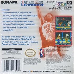 NBA In the Zone 2000 - Box - Back Image