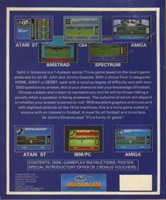 Saint & Greavsie: The Ultimate Soccer Trivia Game - Box - Back Image