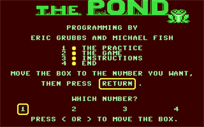 The Pond - Screenshot - Game Title Image