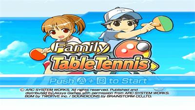 Family Table Tennis - Screenshot - Game Title Image