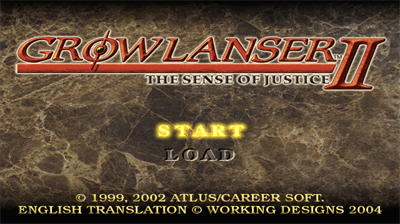 Growlanser II: The Sense of Justice - Screenshot - Game Title Image