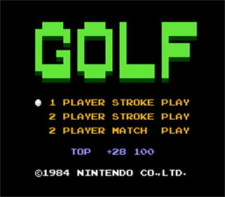 Golf - Screenshot - Game Title Image