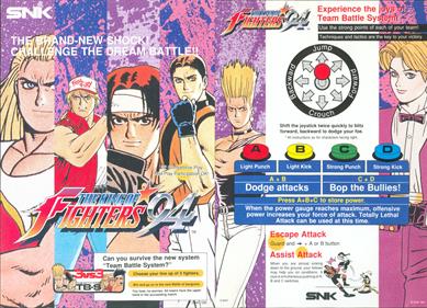 The King of Fighters '94 - Arcade - Controls Information Image
