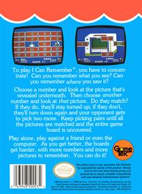 Fisher-Price: I Can Remember - Box - Back Image