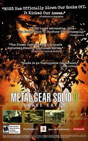 Metal Gear Solid 3: Subsistence - Advertisement Flyer - Front Image