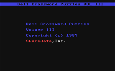 Dell Crossword Puzzles: Volume III - Screenshot - Game Title Image