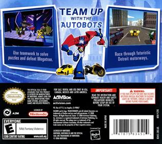 Transformers Animated: The Game - Box - Back Image