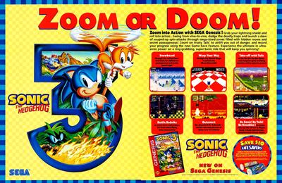 Sonic the Hedgehog 3 - Advertisement Flyer - Front Image