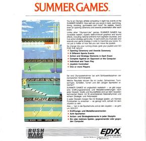 Summer Games - Box - Back Image