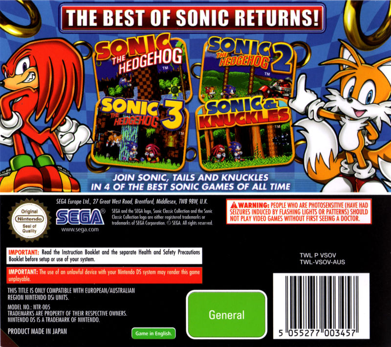 Sonic Classic Collection Images - LaunchBox Games Database