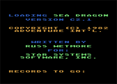 Sea Dragon - Screenshot - Game Title Image