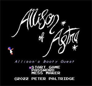 Allison of Astra: Allison's Booty Quest - Screenshot - Game Title Image