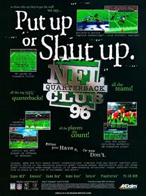 NFL Quarterback Club 96 - Advertisement Flyer - Front Image