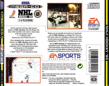 NHL '94 - Box - Back Image