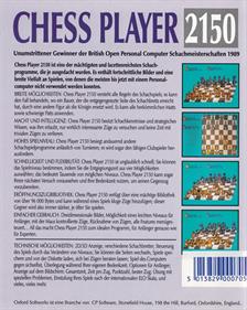 Chess Player 2150 - Box - Back Image