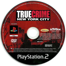 True Crime: New York City - Disc Image