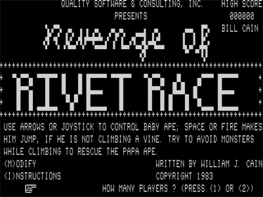 Revenge of Rivet Race - Screenshot - Game Title Image