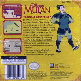Mulan - Box - Back Image