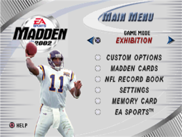 Madden NFL 2002 - Screenshot - Game Select Image