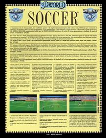3D World Soccer - Box - Back Image