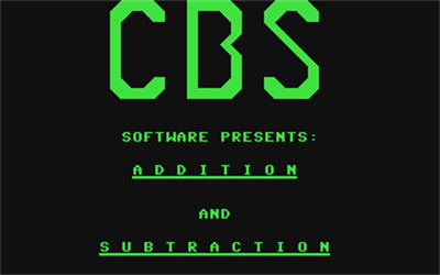 Success With Math: Addition and Subtraction - Screenshot - Game Title Image