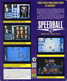 Speedball 2: Brutal Deluxe - Box - Back Image