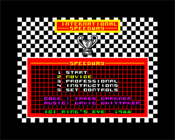 International Speedway - Screenshot - Game Select