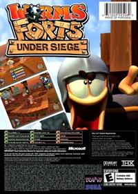 Worms Forts: Under Siege - Box - Back Image