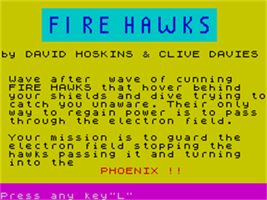 Fire Hawks - Screenshot - Game Title Image