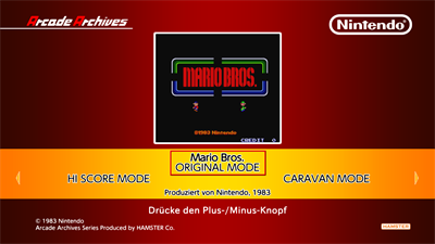 Arcade Archives Mario Bros. - Screenshot - Game Select Image