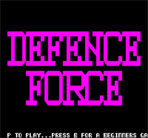 Defence Force - Screenshot - Game Title Image
