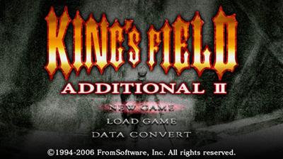 King's Field: Additional II - Screenshot - Game Title Image