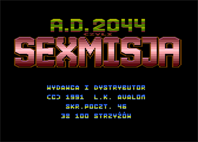 A.D. 2044 - Screenshot - Game Title Image